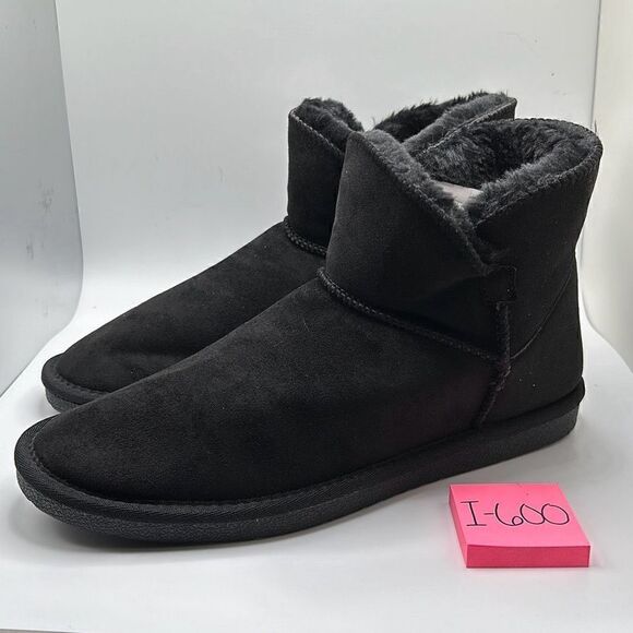 CUSHIONAIRE Cozy Boot 10 BLACK - Picture 3 of 7